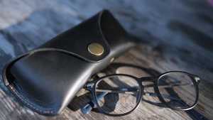 Genuine Leather <b>Glasses</b> Pouch Soft Cowhide Spectacles <b>Case</b> Luxury Handmade Slim Sunglasses Cover Travel Bag LGC-0064 - Product Image 1