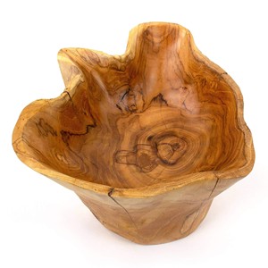 Handcrafted Teak Wood Bowl Organic Shape Dark Brown Wholesale Serving Decor - Product Image 2