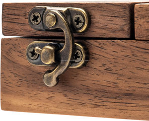 Gran oferta, caja de anillo de bodas de madera Vintage Mr & Mrs grabada para exhibición de portador de propuesta de compromiso de ceremonia o organizador de joyas. - Product Image 2