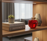 Presse-papiers en verre artisanal en forme de pomme, minimaliste, de forme irrégulière, en cristal, cadeau de remise de diplôme, décoration pour la maison, le bureau ou le tableau de bord de la voiture