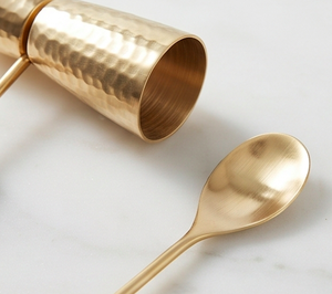 Ensemble de cuillères à bar en or moderne avec manche en céramique, résistantes au lave-vaisselle, cuillères à mélanger, ustensiles de cocktail pour mariage - Product Image 2