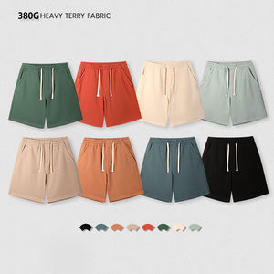 Pantalones Cortos Bermuda de Punto Transpirables de Alta Calidad para Hombre, Cintura Media, con Cordón Ajustable, Logotipo Frontal y Estampado en Relieve - Product Image 2