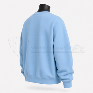 Wholesale Plain Crew Neck Sweatshirt Long Sleeve Cotton Custom Logo Oversize Embroidery Men's Sweatshirt <b>Sweater</b> - Product Image 4
