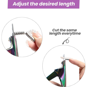 Coupe-ongles de haute qualité avec petits aimants de mesure en titane multicolores, 10 mini-aimants de dimensionnement, coupe-ongles en acrylique - Product Image 3