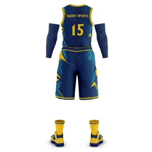 Ensemble de maillot et short de basketball personnalisé à sublimation intégrale, respirant et à séchage rapide, pour hommes et jeunes équipes - Product Image 2