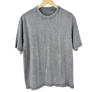 เสื้อยืดประดับเพชรผู้ชาย ออกแบบเองได้ทุกแบบ  โลโก้ตัวอักษรประดับเพชร คอเสื้อทำจากผ้าฝ้ายออร์แกนิค 100% เป็นมิตรต่อสิ่งแวดล้อม - Product Image 1