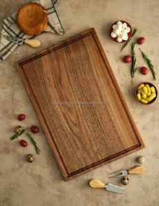 Tabla de cortar rectangular de madera de diseño fresco con mango Apto para lavavajillas para interior de cocina - Product Image 1