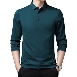 Polo à manches longues pour homme dernière mode Vente en gros OEM 100% coton Meilleure vente Qualité orientée vers l'exportation Logo personnalisé 220 GSM - Product Image 5