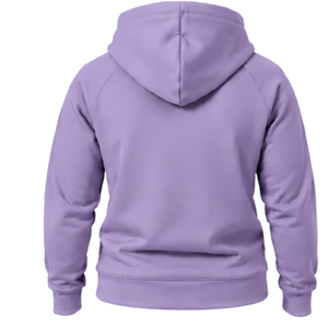 Sweat-shirt à capuche violet lilas avec logo d'aigle blanc, poche kangourou, capuche à cordon de serrage, manches longues, streetwear décontracté - Product Image 2