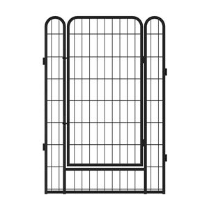 Recinto per cani in metallo a 16 pannelli resistente con porta, 100 cm di altezza, box solido per animali domestici per esterni, soggiorno, viaggi, cancelli per animali domestici - Product Image 1