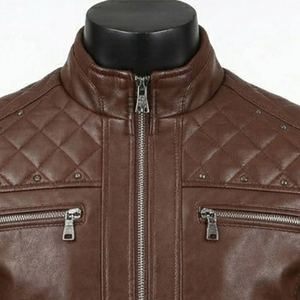 Veste en cuir sur mesure pour homme, style classique, cuir de vache véritable, logo personnalisé, OEM ODM, vente en gros, vêtements d'hiver - Product Image 4