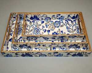 ถาดเสิร์ฟไม้ MDF พรีเมียมแบบดั้งเดิม ผลิตด้วยมือ สำหรับใช้ในบ้าน โรงแรม ร้านอาหาร - ของตกแต่งโต๊ะอาหาร - Product Image 2