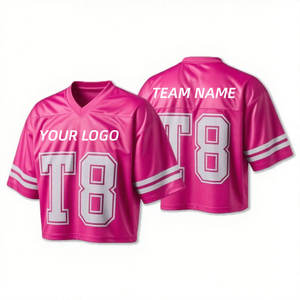 Camiseta de Fútbol Personalizada Unisex, Corte Cuadrado, Malla Transpirable, Cuello en V, Absorbente de Sudor, Poliéster/Algodón, Secado Rápido - Product Image 2