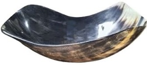 Bol de service en corne de buffle de style américain léger, écologique, fait main, compatible lave-vaisselle, de la marque ILAHI, pour salade et repas. - Product Image 6