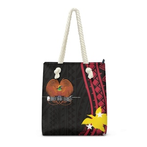Bolso de Mano con Estampado de Papúa Nueva Guinea para Mujer, Impresión Bajo Demanda, Envío Directo, Bolso Tote con Asas de Cuerda, Bolso de Hombro Duradero y con Personalidad para Vacaciones - Product Image 2