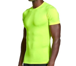 Nouveautés : Vêtements de sport, vêtements de gym, t-shirts de compression, meilleurs t-shirts thermiques à manches courtes, séchage rapide, haut en polyester tricoté sur mesure - Product Image 1