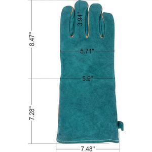 New Custom Manufacturers Cowhide Split Leather Welding Gloves XL <b>Size</b> Safety Gloves EN388 Price Argon Welding Hand Glove - Product Image 5