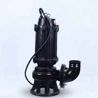 Pompe à eaux usées Hydroplus International 7,5 CV en acier inoxydable avec broyeur, 380 V, 60 m³/h, hauteur de refoulement 15 m, joint PTFE 80 mm, céramique haute pression