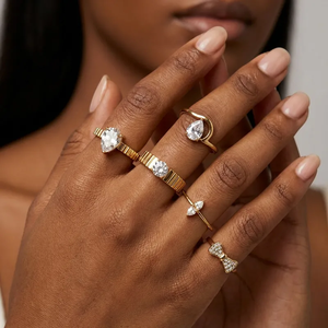 Modern Geometric Design <b>Ring</b> 304 Stainless Steel with 18K Real Gold PVD Plated Finish Durable Fashion Jewelry <b>Rings</b> for Women - Product Image 1