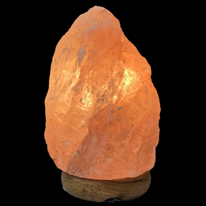 Lámpara de Sal del Himalaya Roja con Diseño de Cristal Natural, Base de Madera, Iluminación Decorativa para Dormitorio, Sala de Estar, Oficina y Uso Doméstico - Product Image 3