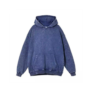Sweat à capuche 100% Coton délavé à l'acide, style vintage, série High Street - Product Image 5