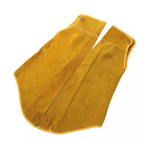 Manches de travail en cuir ajustées et confortables, résistantes à la chaleur, pour la protection des bras, avec doublure en coton - Product Image 3