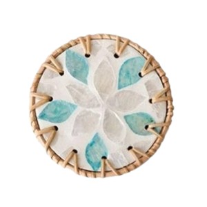 Elegant Shell Inlay <b>Drink</b> <b>Coasters</b> for Home Decor - Product Image 3