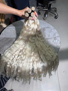 Cheveux vierges vietnamiens en vrac, sans nœuds, naturels, noirs, bouclés fins, qualité bébé, vente en gros - Product Image 1