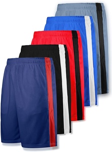 Short de basket-ball en maille pour hommes, vente en gros, été, haute qualité, luxe, polyester, personnalisé, blanc, uni, nouvelle collection 2022 - Product Image 3