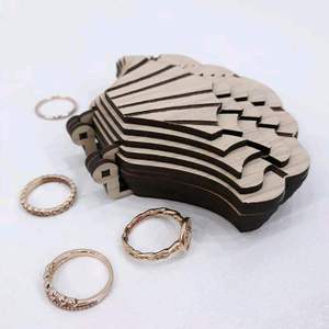 Caja de Madera Personalizada para Anillos con Espejo en Forma de Nube, Organizador de Anillos de Boda, Estuche de Almacenamiento para Anillos de Compromiso, Propuesta Romántica - Product Image 5