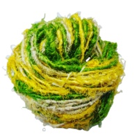 Fil fantaisie 100% Soie de Mûrier de Qualité Supérieure, Écologique, Filé à la Main, Teint, pour Broderie, Tissage, Tricot, Filé à l'Anneau, Recyclé, Style Sari