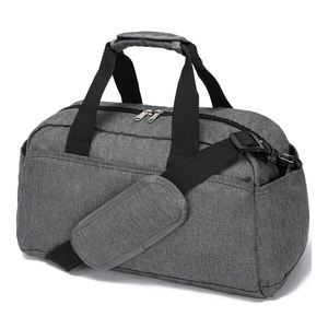 Sac de sport unisexe personnalisé avec logo, robuste, gris, en polyester, sangle réglable, fermeture éclair, 20-30L, décontracté, fitness - Product Image 1