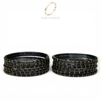 Brazaletes de Moda con Baño de Oro Kashmiri, Cristal Negro en Forma de Gota de Lluvia, Corte Esmeralda y Perlas, para Bodas, Precio al por Mayor