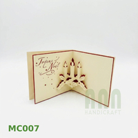 ANN HANDICRAFT Tarjetas de Felicitación Personalizadas Impresas en 4 Colores, Hechas a Mano en 3D, con Relieve, Papel con Barnizado Mate, Recuerdos Navideños