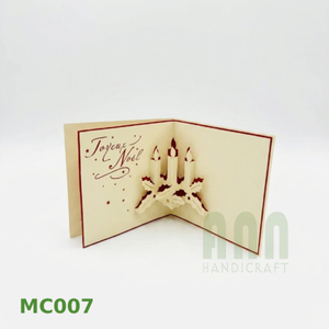 ANN HANDICRAFT Custom Printed 4 Color 3D Handmade Paper <b>Matte</b> <b>Varnishing</b> Thank You Greeting Cards for Christmas Weddings - Product Image 6