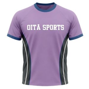 Unisex Lavender Gray Sublimation Netball Jersey <b>Polyester</b> Short Sleeve Crewneck Athletic Sportswear Training Match Clothing - Product Image 1