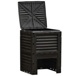 Compostiera da Giardino Gialla da 300L con 48 Fori di Ventilazione, Accessorio per Attrezzi da Giardino - Product Image 6