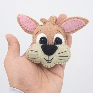 Lot de décorations suspendues artisanales pour le printemps, têtes de lapins de Pâques en feutre Goofy pour enfants, vente en gros - Product Image 1