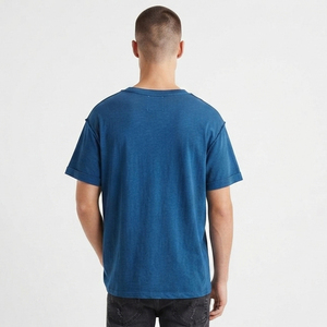 T-shirt en coton à col en V et manches courtes pour homme, style décontracté, coupe ample, jersey tricoté, style streetwear - Product Image 6