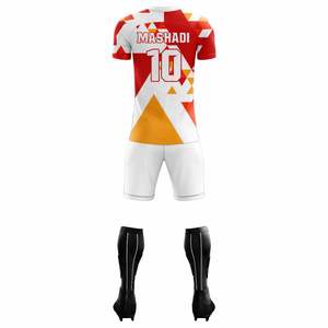 Conjuntos de Uniformes de Fútbol con Diseño Multicolor y Texturizado, Pantalones Cortos Transpirables que Absorben la Humedad, Ropa Deportiva con Logotipo Personalizado para Clubes y Equipos, Venta al Por Mayor - Product Image 3