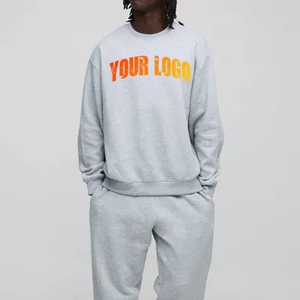 Ensemble 2 pièces streetwear personnalisable pour homme, sweat-shirt et pantalon de survêtement imprimés, coupe ample et oversize, poids moyen, chaud, le plus vendu - Product Image 2