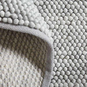 Tapis en laine bouclée abstraite faits main tendance, extra épais, antidérapants et lavables - Meilleur prix de gros par un fabricant indien - Product Image 5