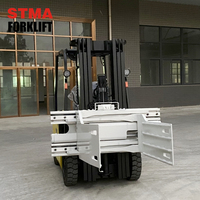 STMA 2 Ton 2.5 Ton 3 Ton forklift listrik derek kebisingan rendah harga terjangkau angkat garpu dengan Bale penjepit pengangkat truk lampiran
