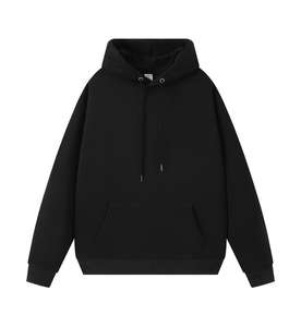 Sudadera con Capucha Negra Lisa para Hombre, Unisex, al por Mayor, Personalizable, 330 g/m², Modelo 2025 - Product Image 2