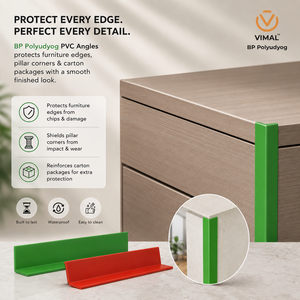 Perfil Protector de Esquinas de PVC de 50 mm en Forma de L para Muebles, Gabinetes, Paneles de Pared, Acabado de Bordes, Material de Construcción - Product Image 6