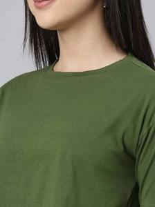 T-shirt décontracté pour femme, col rond, en coton confortable, tendance - Product Image 4