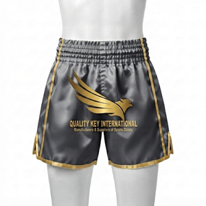 Pantalones Cortos de Boxeo de Tela Satinada Ligera y Duradera, Estilo Tradicional, para Entrenamiento Deportivo, Muay Thai - Product Image 5