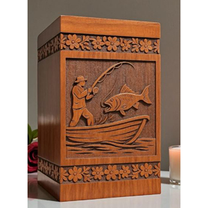 Handcrafted Wooden Cremation Urn for Ashes Classic <b>Memorial</b> Urn <b>Memorial</b> Keepsake by AYAANS - Product Image 1