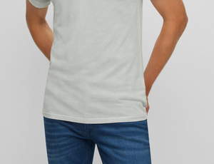 Polo de Manga Corta Gris Claro para Hombre con Logotipo Personalizado, 100% Algodón, Tela Oxford, Casual, Transpirable, Teñido Liso, Corte Regular - Product Image 5
