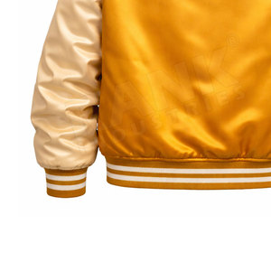 Chaqueta de Invierno Estilo Varsity de Satén, Prenda Exterior Elegante y Ligera para un Look Urbano - Product Image 6